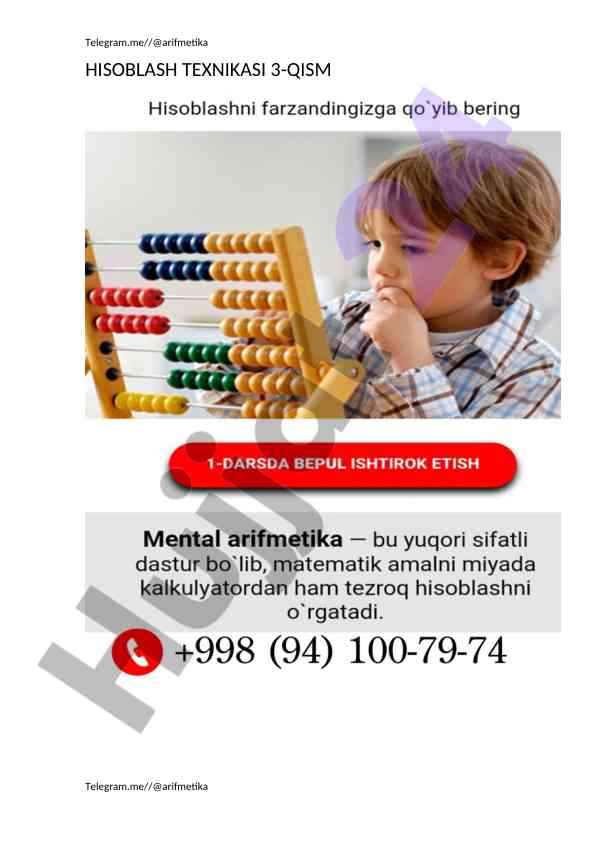 Hisoblash texnikasi 3-qism bo‘yicha o‘quv qo‘llanma