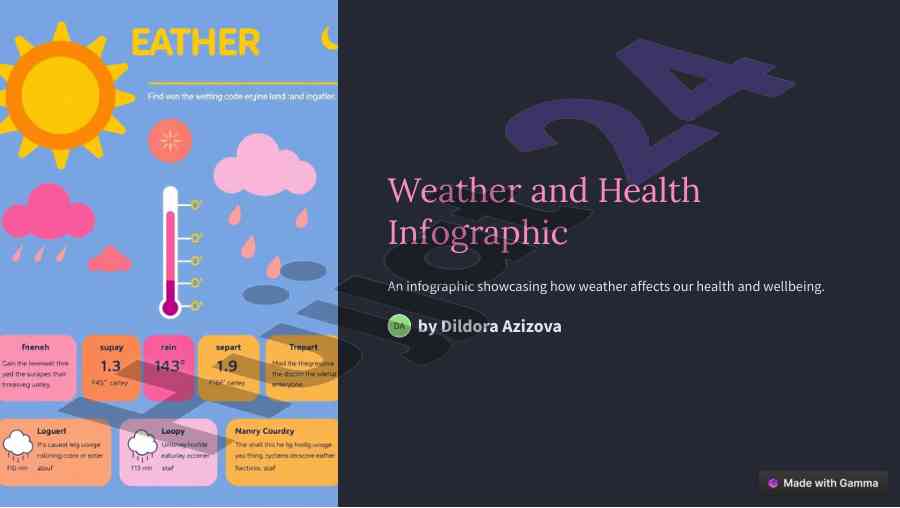 Weather impact on health infographic overview