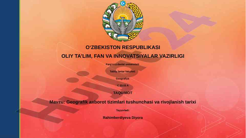 Geografik axborot tizimlari