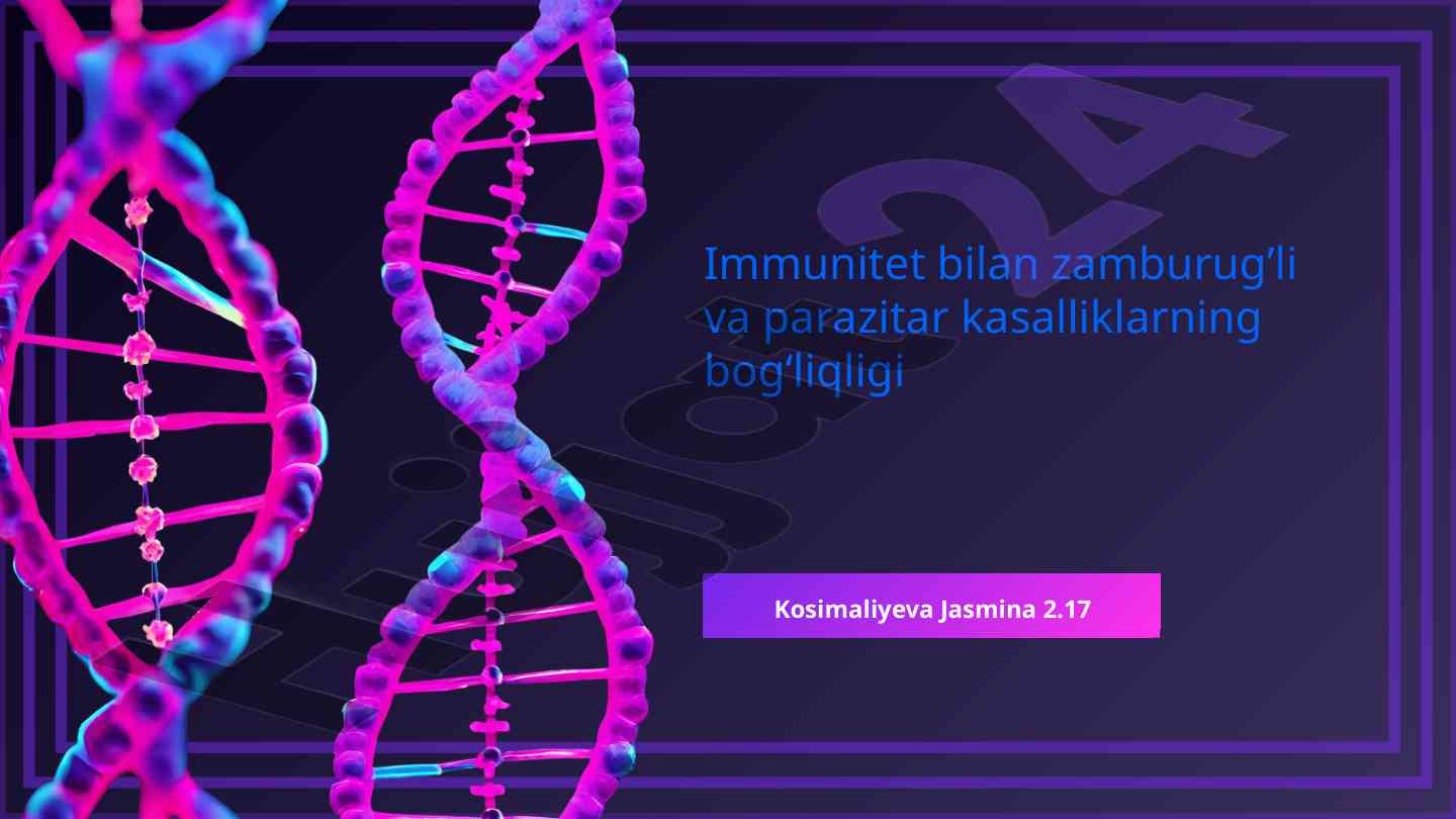 Immunitet va zamburug'li kasalliklar o'rtasidagi bog'liqlik