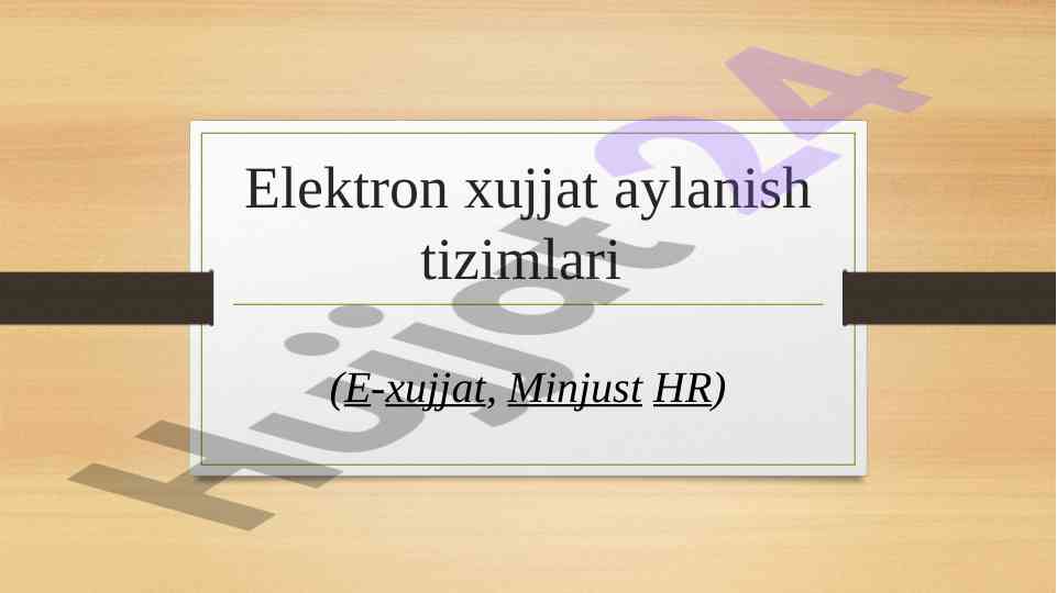 Elektron xujjat aylanish tizimlari asosiy muammolari