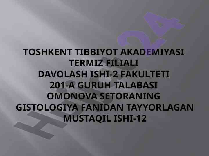 Organizmning nerv immun endokrin boshqariluvi