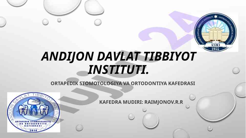 Tish qatorlari deformatsiyalarining bartaraf qilish usullari