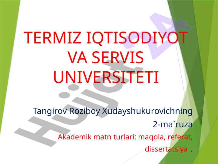 Akademik yozuv turlari va ularning ahamiyati