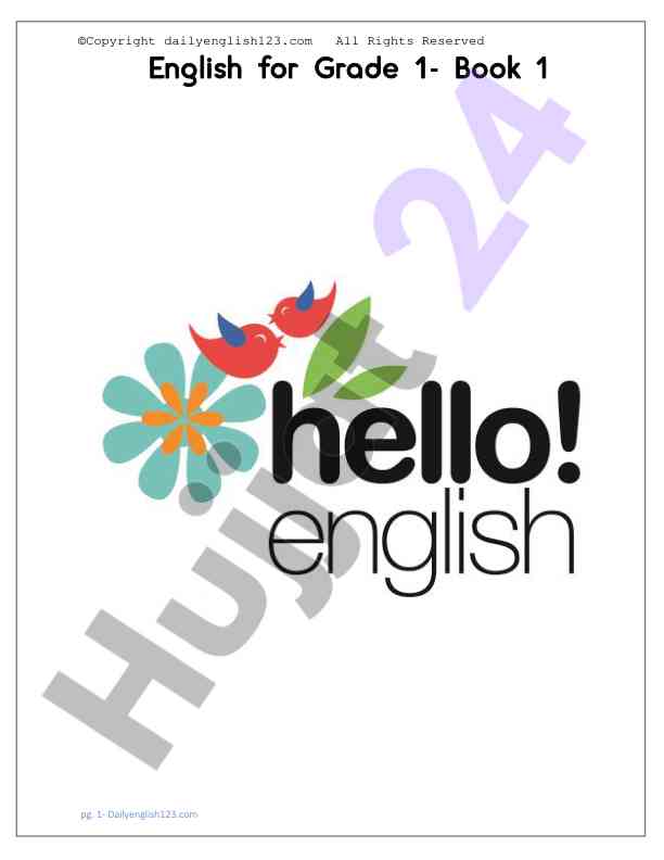 English for grade 1 - book 1 activities and content