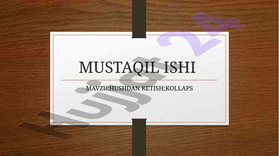 Hushdan ketish tushunchasi va birinchi yordam