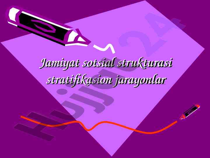 Sotsial strukturasi va stratifikasion jarayonlar