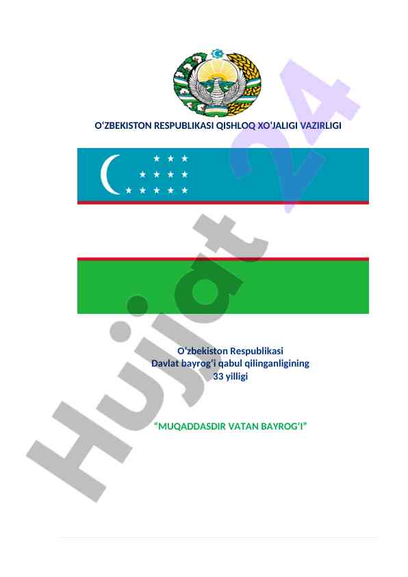 O‘zbekiston respublikasining davlat bayrog‘i tarixi
