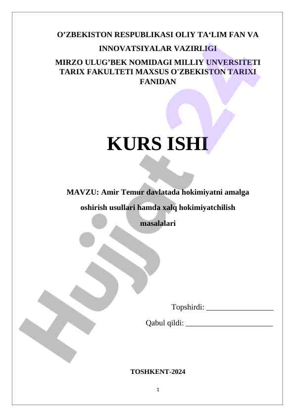 Amir temur davlatida hokimiyatni olish usullari