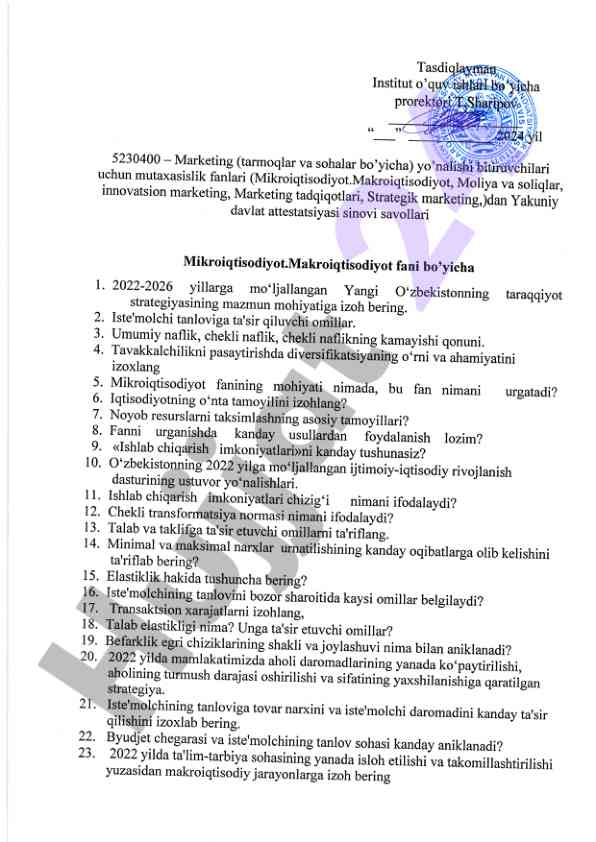 Mikroiqtisodiyot va marketing strategiyalari