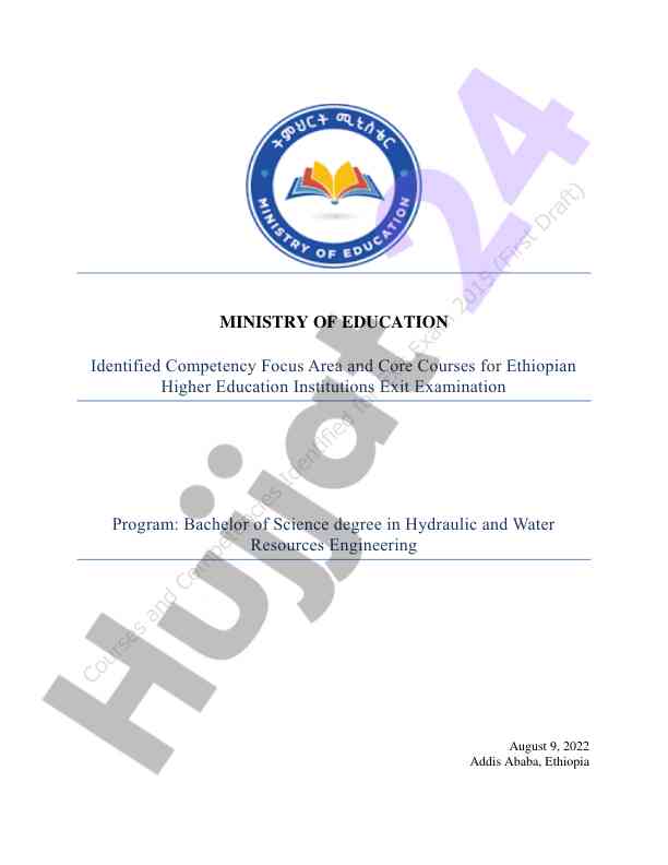Competency focus area for hydraulic engineering program