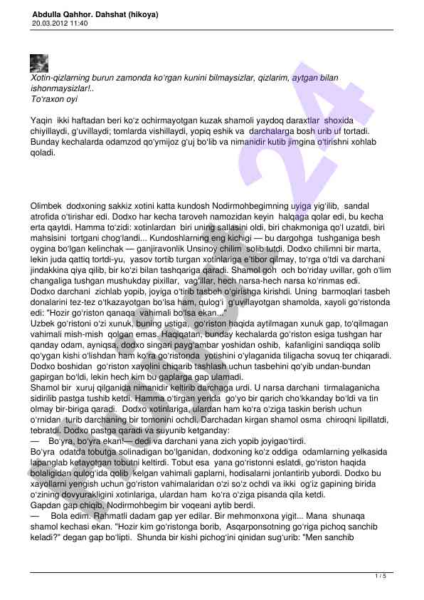 Xotin-qizlarning burun zamondagi hayoti