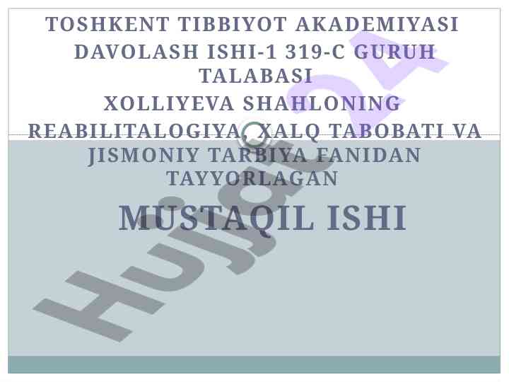 Haddan Tashqari Shug‘ullanish