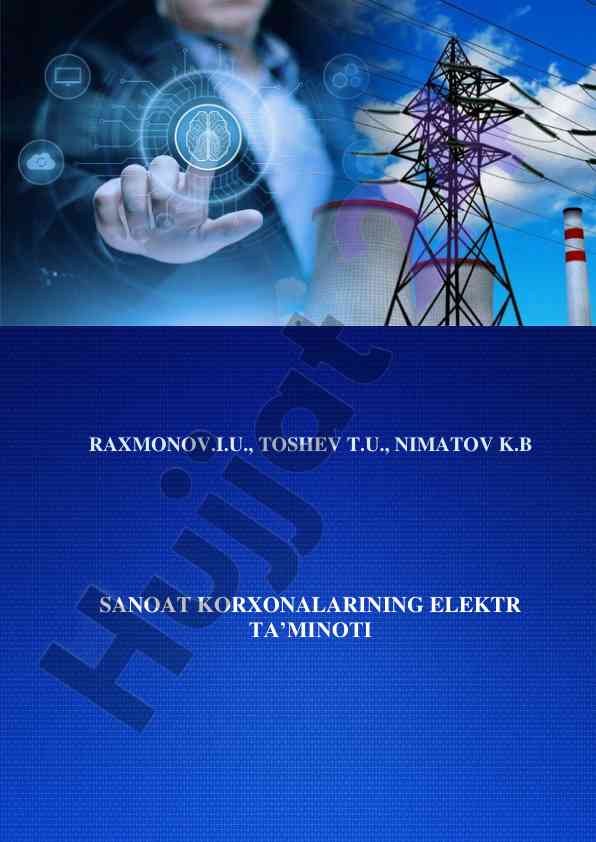 Sanoat korxonalarning elektr ta’minoti o‘quv qo‘llanma