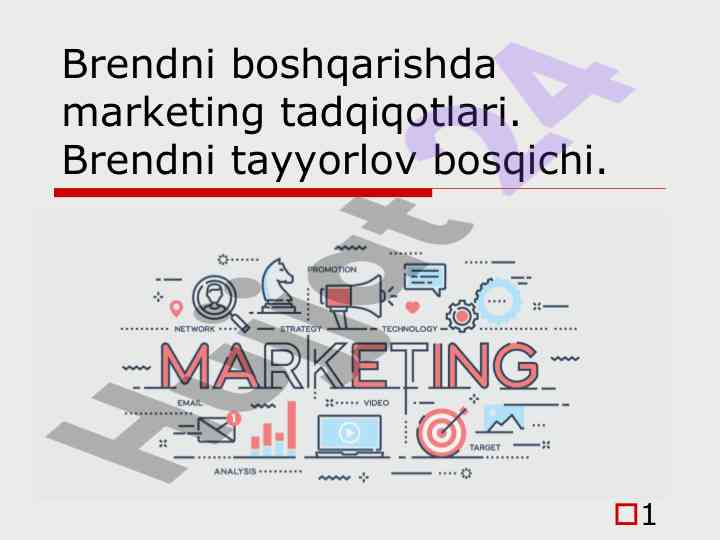 Brendni boshqarishda marketing tadqiqotlari