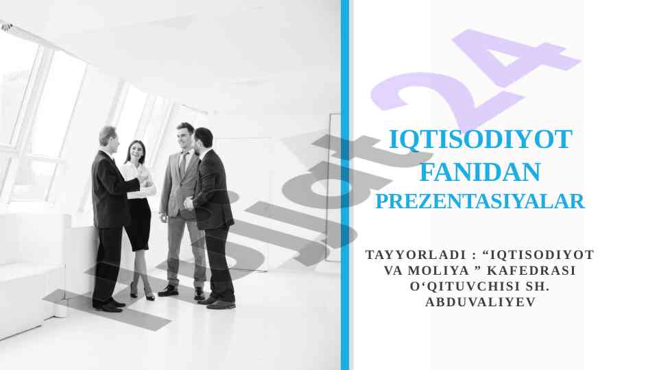 Bozor va uning qonun-qoidalari taqdimoti