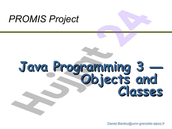 Java programming classes and objects overview