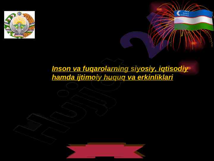 Inson va fuqarolarning siyosiy huquqlari tahlili