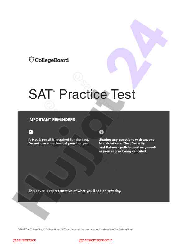Sat practice test instructions and guidelines