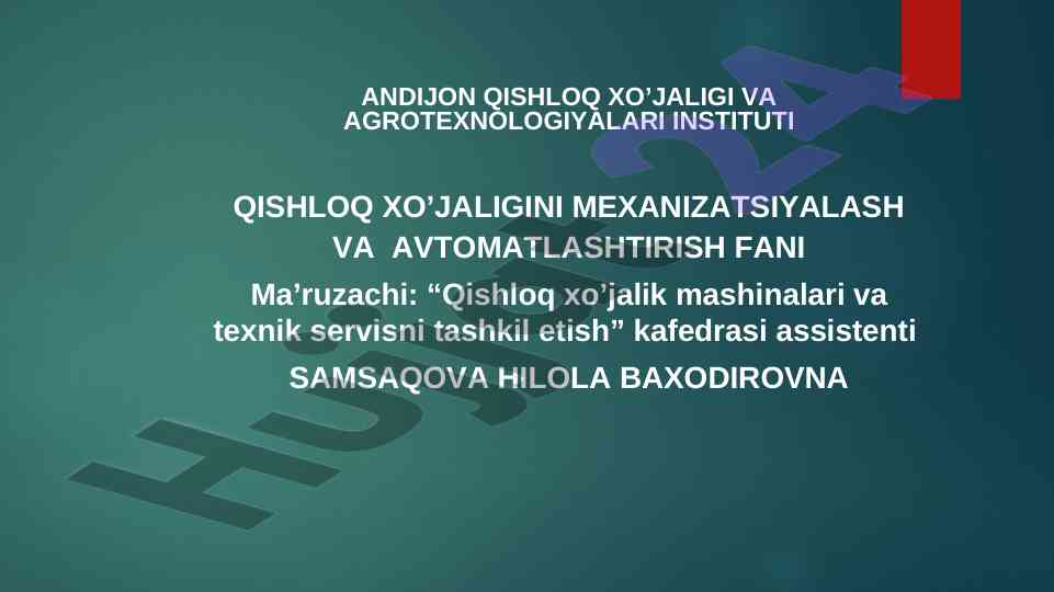 Urug' ekish va ko'chat o'tkazish mashinalari
