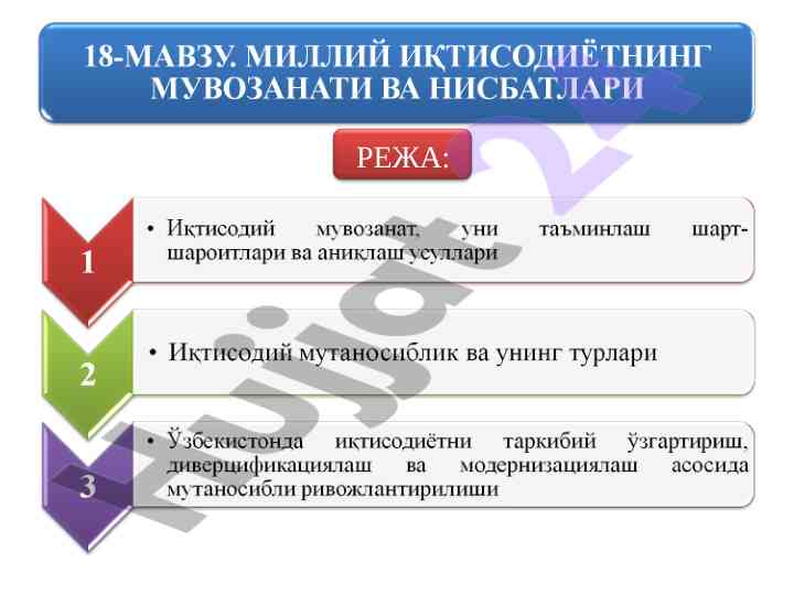 Иқтисодий мувозанат ва ишлаб чиқариш талаблари