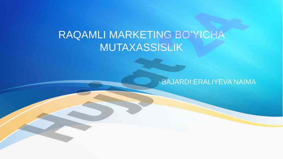 Raqamli marketing usullari va rivojlanish tahlili