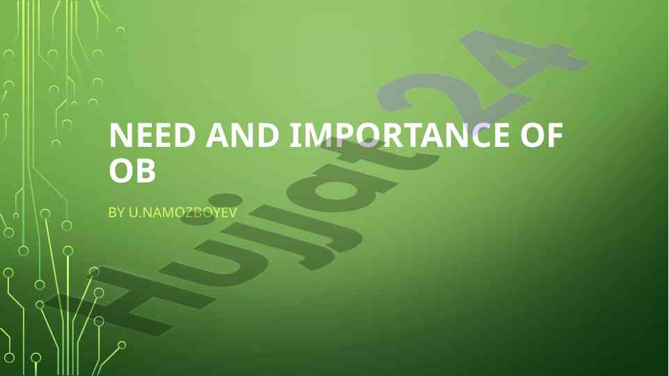Importance of organizational behaviour in the workplace