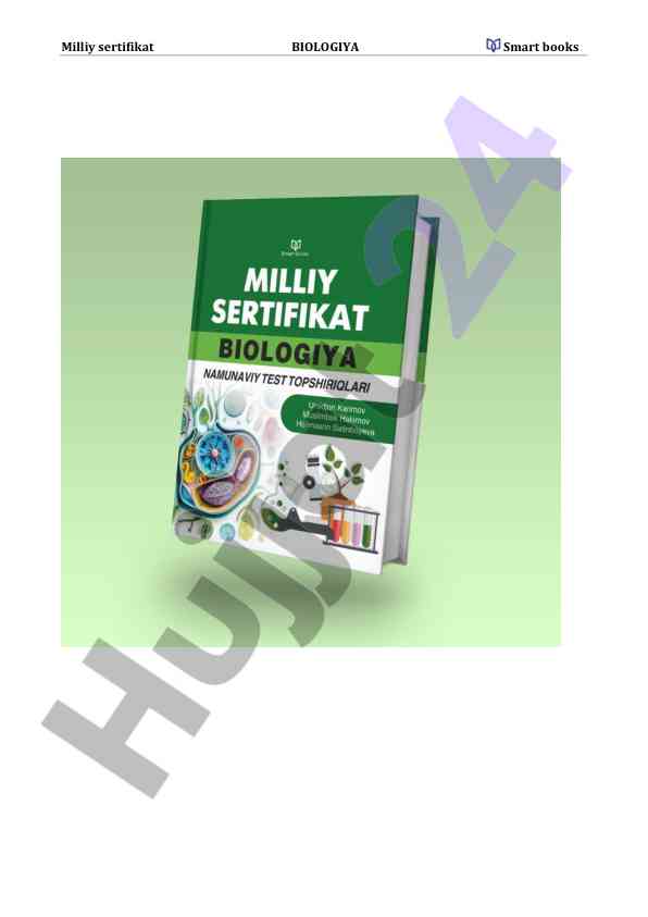 Biologiya fanidan milliy sertifikat imtihonlari uçun qo‘llanma