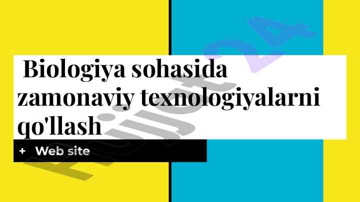 Zamonaviy biologiya texnologiyalari va sunʼiy intellekt