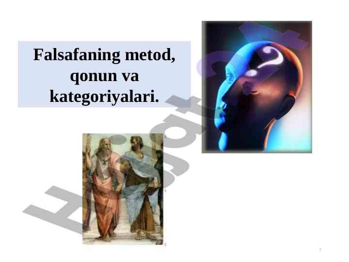 Falsafa metodologiyasi va qonunlari tahlili
