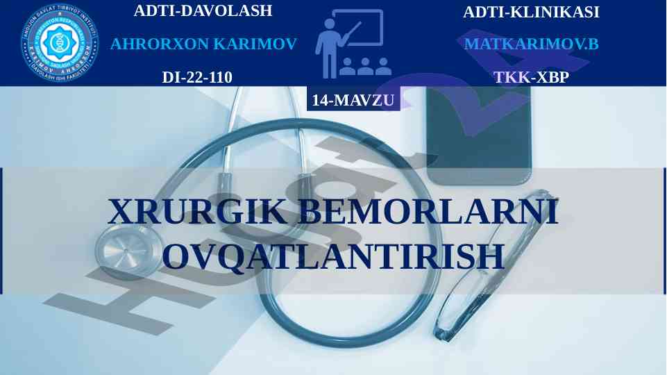 Tibbiy oziqlanish asoslari va ahmiyati
