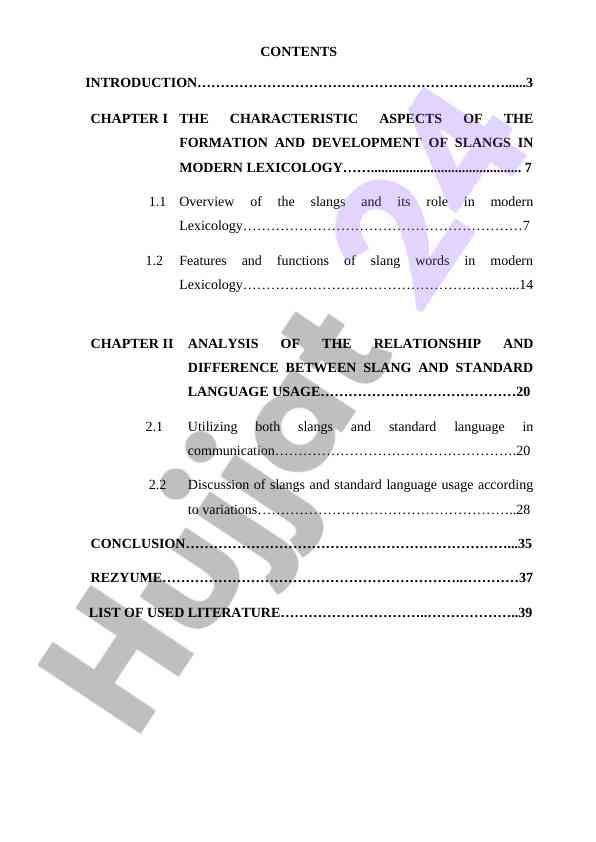 Slang va uning lingvistik xususiyatlari