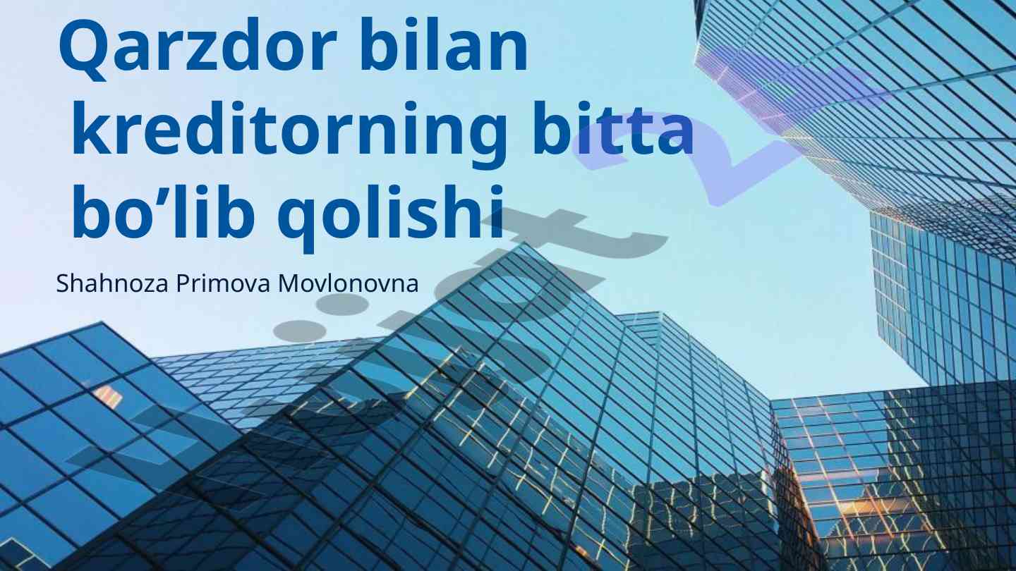 Kreditor va qarzdor munosabatlari tahlili