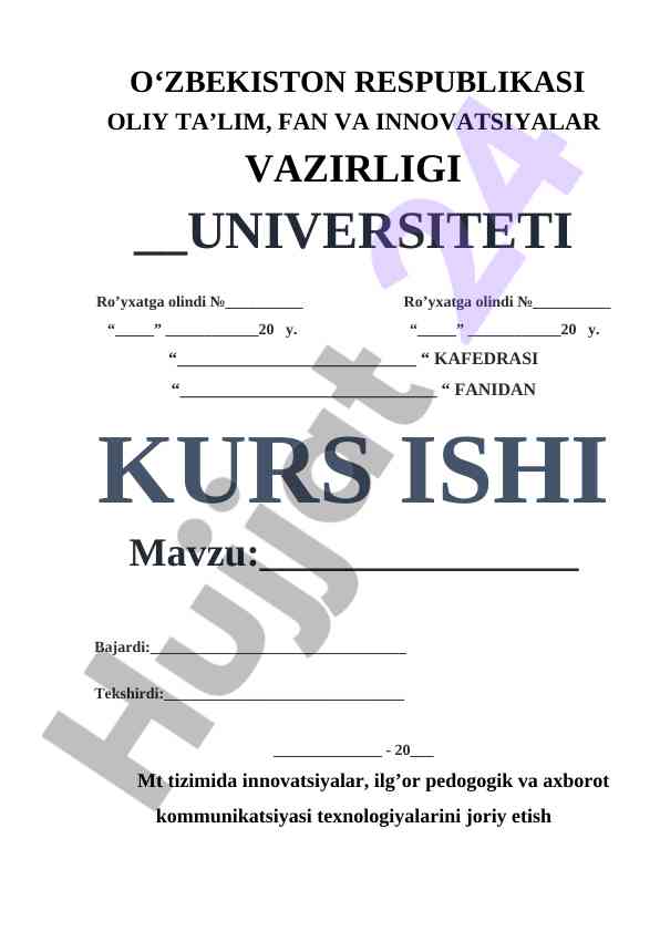 MT Tizimida Innovatsiyalar Va Axborot Texnologiyalari