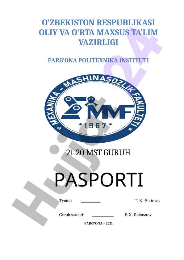 Mexanika fakulteti talabalarining ijtimoiy holati