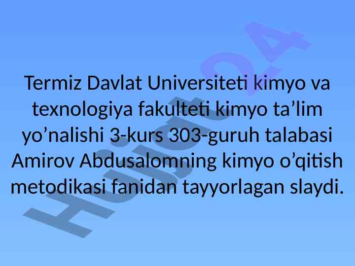 Kimyoning asosiy tushuncha va qonunlari tafsili