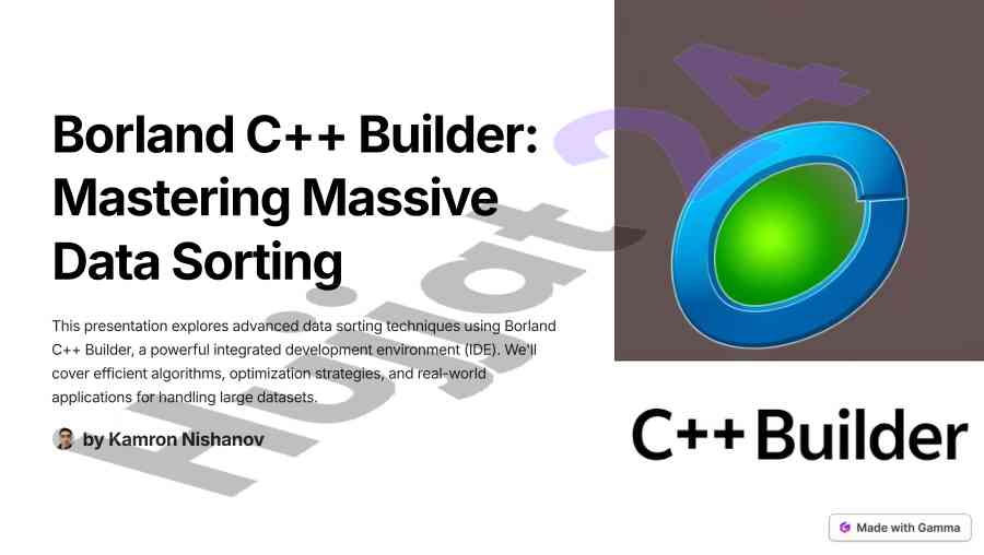 Borland c++ builder data sorting techniques