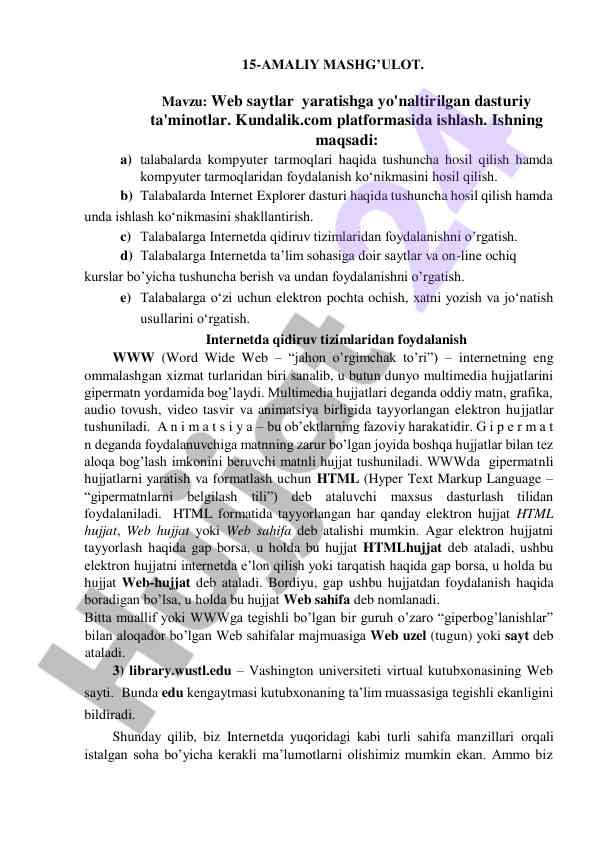 Web saytlar yaratishga yo'naltirilgan dasturiy ta'minotlar