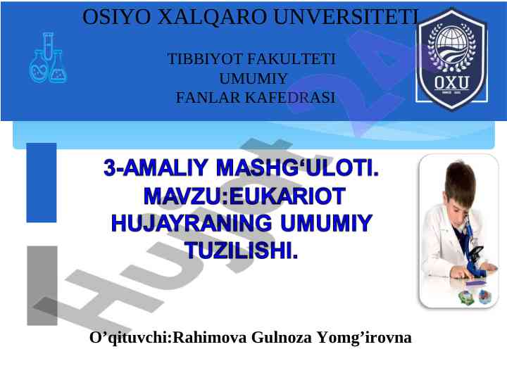 Hujayralarning bo'linishi va ularning ahammiyati