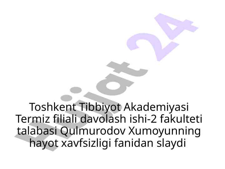 Birinchi tibbiy yordamning muhimligi va qonuniy asoslari