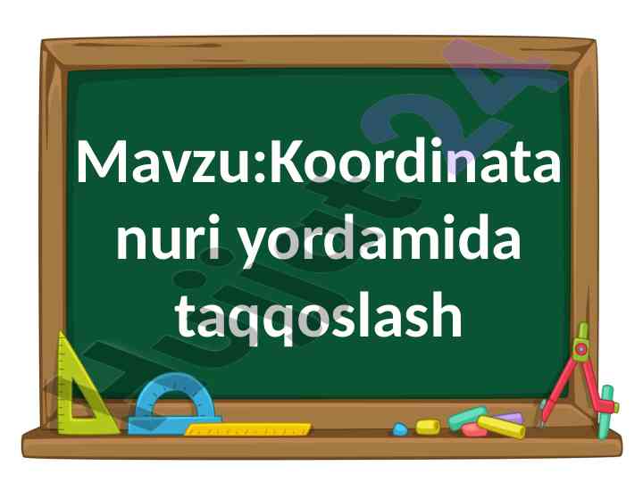 Koordinata nuri yordamida taqqoslash natijalari