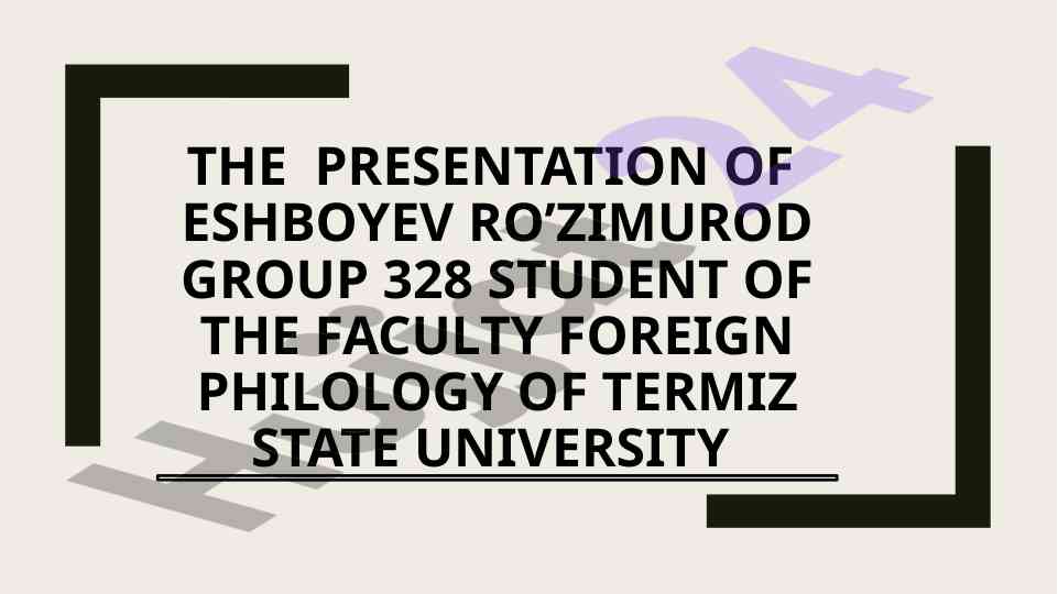 Intonation structure of english presentation