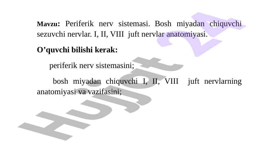 Periferik nerv sistemasi va uning anatomiyasi