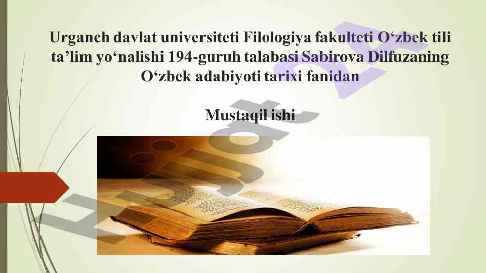 Muzakkiri ahbob asari va o‘zbek adabiyoti