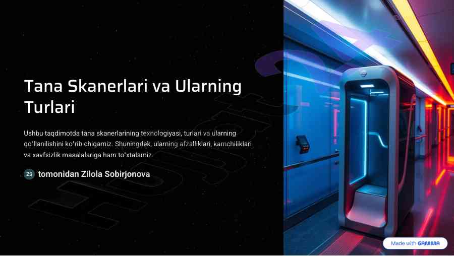 Tana skanerlari va ularning turlari