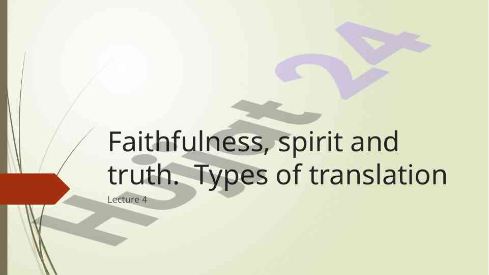 Translation equivalence types and their importance