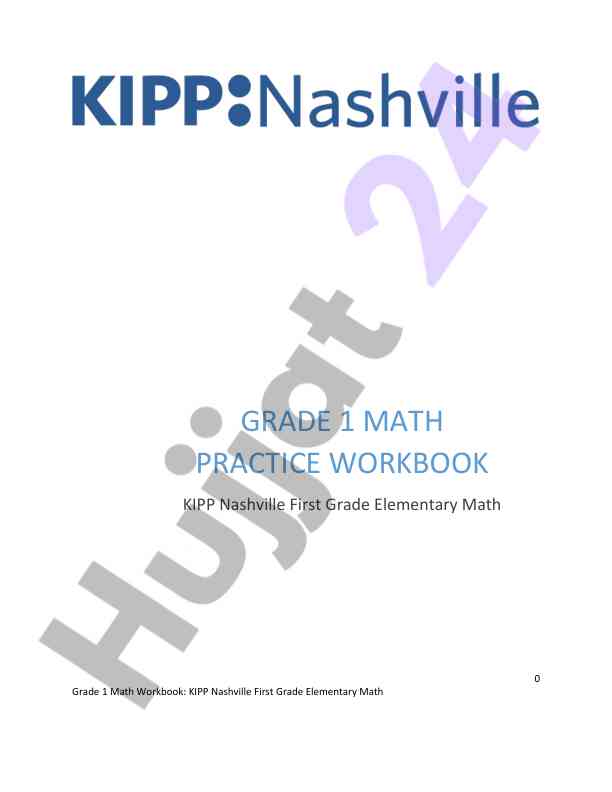 Grade 1 math workbook for elementary math practice
