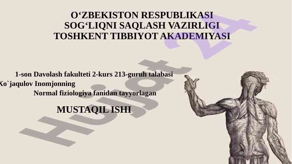 Silliq va ko’ndalang targ’il mushaklar fiziologik farqlari