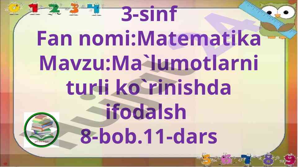 Matematika darsida ma'lumotlarni ifodalash