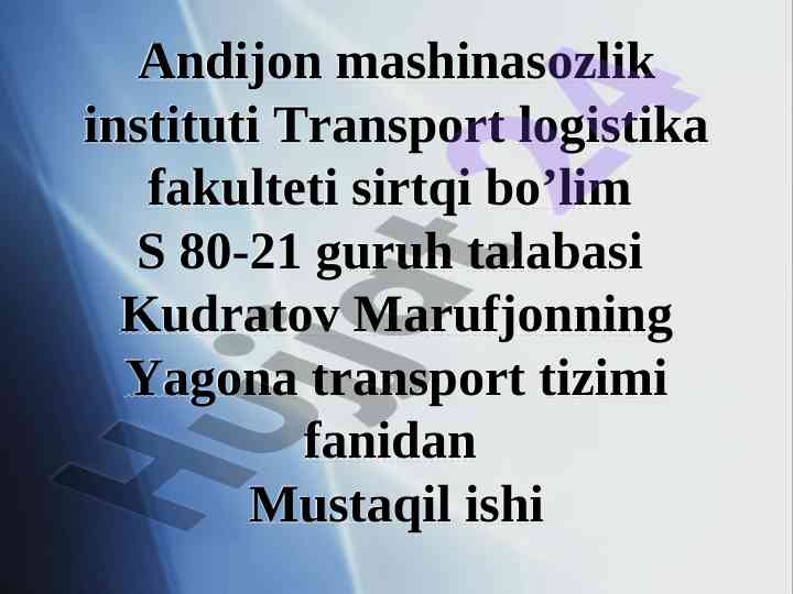 Daryo transport jihozlari rivojlantirish talablari